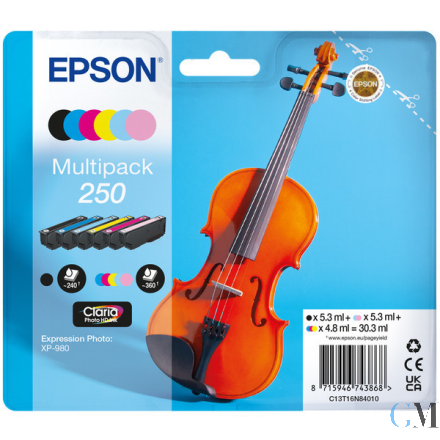 Original Epson C13T16N84010/250 Tintenpatrone MultiPack Bk,C,M,Y,LC,LM 5,3ml + 3x4,8ml + 2x5,3ml VE=6