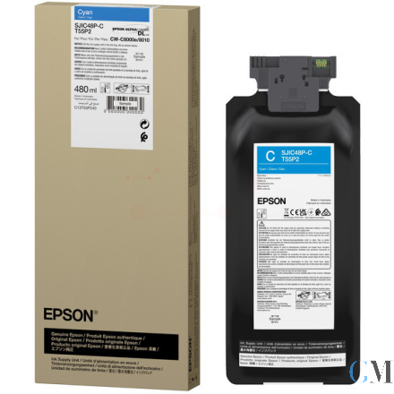 Original Epson C13T55P240/SJIC-48-P-C Tintenpatrone cyan 480ml