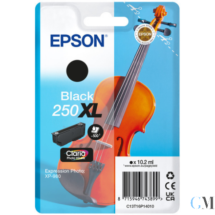 Original Epson C13T16P14010/250XL Tintenpatrone schwarz High-Capacity, 500 Seiten 10,2ml