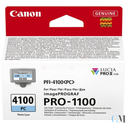 Original Canon 6781C001/PFI-4100PC Tintenpatrone cyan hell 80ml