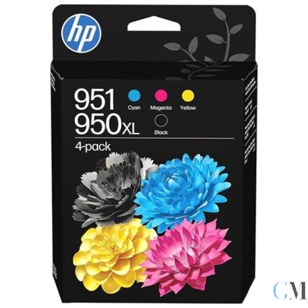 Original HP C3WK1AE/950XL/951 Tintenpatrone MultiPack 950XL Bk + 951 C,M,Y 2300pg + 3x700pg VE=4