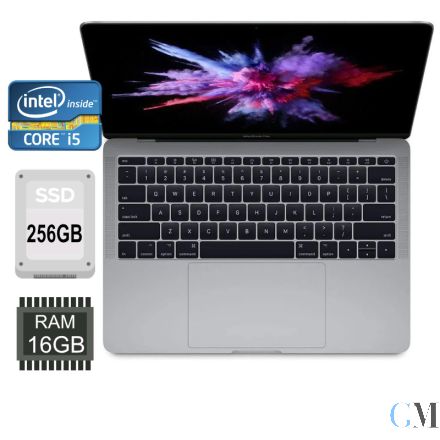Apple MacBook Pro 13" 14,1 i5-7360U 2,3 16GB RAM 256GB SSD A1708 2017 Batt NEU