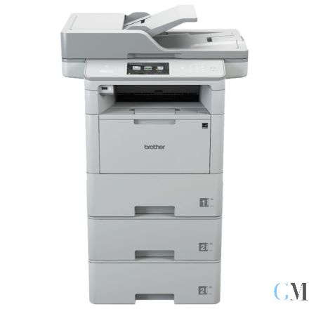 Brother MFC-L6800DW Multifunktionsgerät refurbished mit 2x Zusatzpapierfach LT-6505 mit 88.613 Seiten gedruckt Toner 25% Trommel 100%