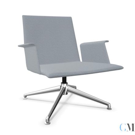 Brunner Fina Lounge 6742/AG Design-Loungesessel Hellgrau Ausstellungsstück