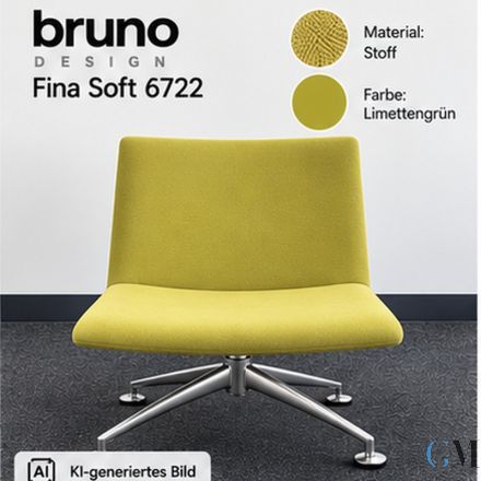 Brunner fina soft 6722 – Design-Konferenzstuhl in Limettengrün Ausstellungsstück