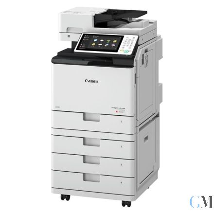 Canon imageRUNNER ADVANCE C255i DIN A4 Farb- Multifunktionsgerät refurbished auf AK1 Unterschrank mit ADF Dualscan mit 13.716 gedruckte Seiten mit gebrauchtem Tonersatz B: 90% C: 70% M: 60% Y: 70% Trommel K: 57% CMY 35% 