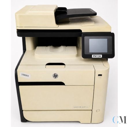HP Color LaserJet Pro 400 MFP M475DN DIN A4 Duplex LAN MFP Farb Multifunktionsgerät refurbished mit 103.945 gedruckten Seiten mit Toner K: C: Y: defekt M: 90% stark vergilbt siehe Bild