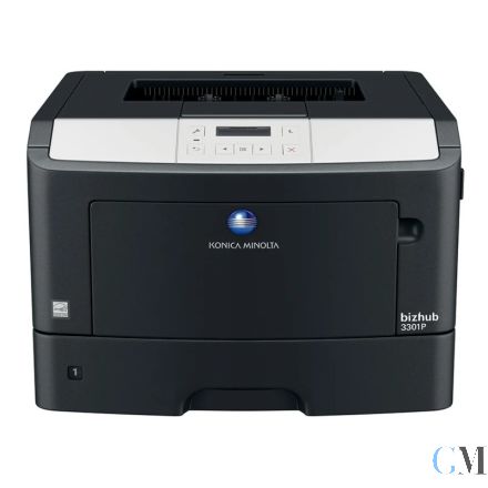 Konica Minolta bizhub 3301P Laserdrucker unter 34.000 gedruckten Seiten mit gebrauchtem Toner