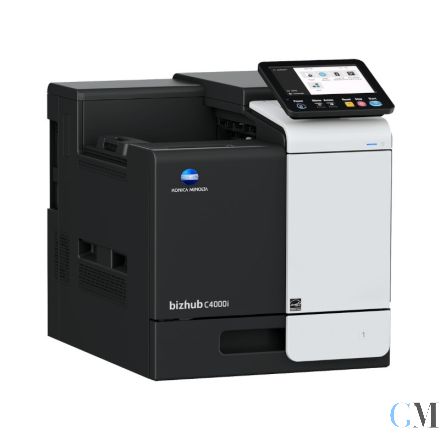 Konica Minolta bizhub C4000i DIN A4 Farblaserdrucker refurbished mit 21.529 gedruckten Seiten mit gebrauchtem Tonersatz B: 31% C: 54% M: 1%Y: 43% Wartungskit 80%