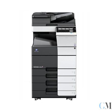 Konica Minolta bizhub C458 DIN A3 Farb Kopierer refurbished auf Papierfach PC-215 mit ADF Dual Scan mit gebrauchtem Tonersatz