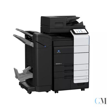KONICA MINOLTA Bizhub C550i DIN A3 Farbkopierer refurbished auf Papierfach PC-417 mit ADF Dualscan mit Finisher FS-539SD Booklet mit Tacker und Locher mit gebrauchtem Tonersatz 