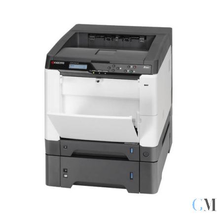Kyocera ECOSYS P6026cdn Farblaserdrucker refurbished mit Zusatzpapierfach PF-520 mit 11.472 gedruckten Seiten mit gebrauchtem Tonersatz K: 20% C: 99% M: 28% Y: 99%