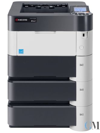 Kyocera Ecosys P3050dn DIN A4 S/W Laserdrucker refurbished mit 2x Zusatzpapierfach PF-320 mit unter 26.000 gedruckten Seiten mit gebrauchtem Toner