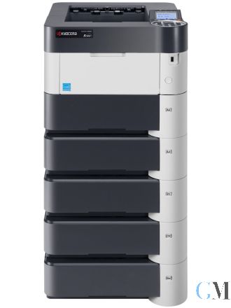 Kyocera Ecosys P3050dn DIN A4 S/W Laserdrucker refurbished mit 4x Zusatzpapierfach PF-320 mit unter 26.000 gedruckten Seiten mit gebrauchtem Toner