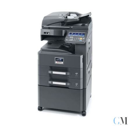 Kyocera TASKalfa 3010i DIN A3 S/W Kopierer auf Unterschrank mit Rollen mit gebrauchtem Toner 