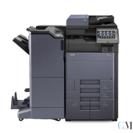 Kyocera TASKalfa 4053ci Farbkopierer refurbished auf PF-7110 DP-7110 mit Finisher DF-7110 Booklet Tacker Locher mit 25.997 gedruckten Seiten mit gebrauchtem Tonersatz B: 31% C: 85% M: 86% Y: 85%