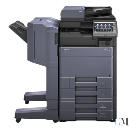 Kyocera TASKalfa 4053ci DIN A3 Farbkopierer refurbished auf PF-7100 mit DP-7110 mit Finisher DF-7120 mit Tacker mit 39.297 gedruckten Seiten mit gebrauchtem Tonersatz B: 60% C: 86% M: 11% Y: 19%