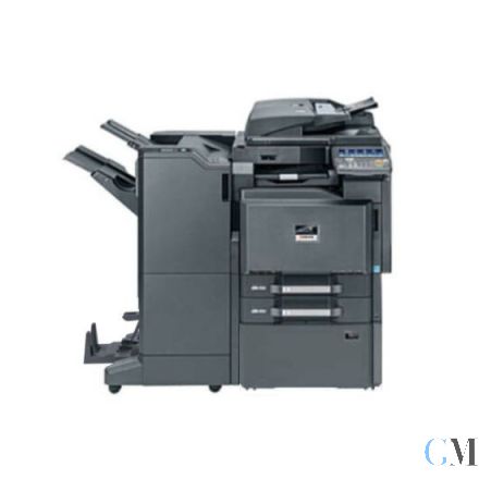 Kyocera TASKalfa 3501i Kopierer refurbished mit Unterschrank und DP-770 mit Finisher DF-790 Booklet mit Tacker mit 93.316 Seiten gedruckt Toner Black: 46%