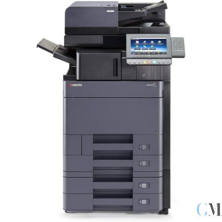 Kyocera TASKalfa 5052ci DIN A3 Farbkopierer refurbished auf Papierfach PF-7100 mit ADF DP-7100 mit Finisher DF-7100 mit WLAN Karte IB-51 mit 196.428 gedruckten Seiten mit gebrauchtem Tonersatz B:11% C:5% M:30% Y:77%