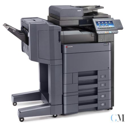 Kyocera TASKalfa 4002i Kopierer refurbished auf Zusatzpapierfach PF-7100 mit Finisher DF-7120 mit Tacker und Locher mit gebrauchtem Toner