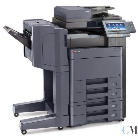 Kyocera TASKalfa 4052ci DIN A3 Farbkopierer refurbished mit PF-7100 und DP-7100 mit Finisher DF-7120 Tacker mit 34.750 gedruckten Seiten mit gebrauchtem Tonersatz B: 81% C: 91% M: 19% Y: 6%