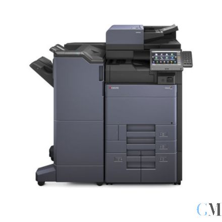 Kyocera TASKalfa 6053ci Kopierer refurbished auf PF-7110 mit ADF(DP-7110) mit Finisher DF-7110 Tacker und Locher mit 103.623 Seiten gedruckt Toner B: 30% C: 80% M: 90% Y: 90%