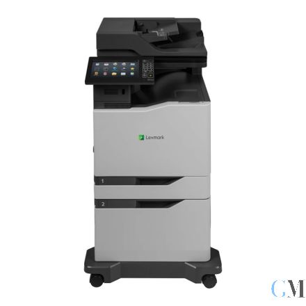 Lexmark CX825de DIN A4 Duplex LAN Farb- Multifunktionsgerät refurbished auf Papierfach mit Rollen mit Dualscan mit 59.215 gedruckten Seiten mit gebrauchtem Tonersatz