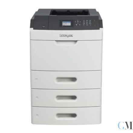 Lexmark MS810DN Laserdrucker refurbished S/W 40G0130 mit 2x Zusatzpapierfach 40G0802 550 Blatt mit gebrauchtem Toner und Trommel
