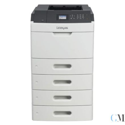 Lexmark MS810DN Laserdrucker refurbished S/W 40G0130 mit Marknet Wlan Karte N8350 mit 3x Zusatzpapierfach 40G0802 550 Blatt mit gebrauchtem Toner und Trommel