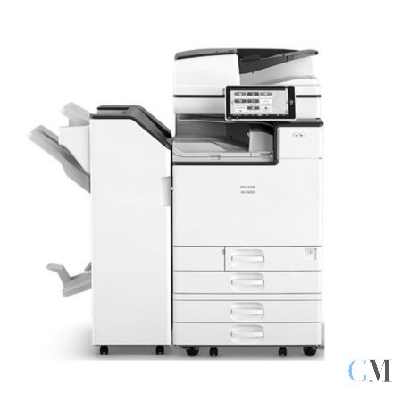 Ricoh IM C5500 DIN A3 Farbkopierer refurbished auf Papierfach mit ADF Dualscan D3FF mit WIFI Bluetooth mit Finisher SR3290 Booklet Tacker und Locher