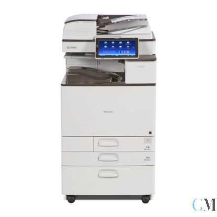 Ricoh Aficio MP C2004EX Farbkopierer refurbished auf Unterschrank mit ADF D779 mit gebrauchtem Tonersatz