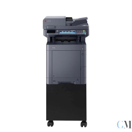KYOCERA TASKalfa 351ci Multifunktionsgerät refurbished DIN A4 Farb MFP mit Unterschrank auf Rollen CB-5100H mit gebrauchtem Tonersatz