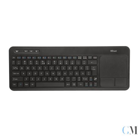 Trust Veza Kabellose Multimedia-Tastatur mit XL-Touchpad DE