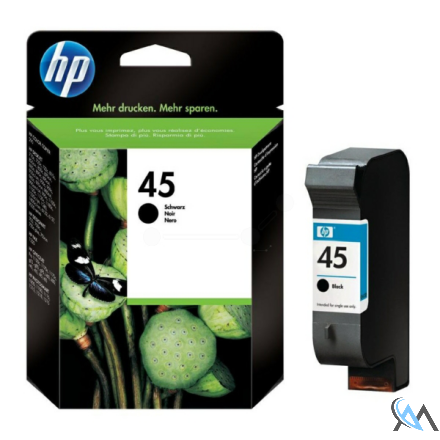 Original HP 51645AE/45 Druckkopfpatrone schwarz High-Capacity, 930 Seiten ISO/IEC 24711 42ml