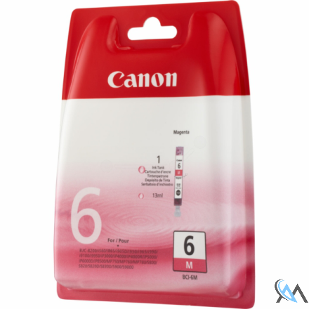 Original Canon 4707A002/BCI-6M Tintenpatrone magenta, 280 Seiten ISO/IEC 24711 13ml