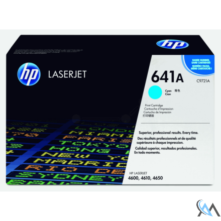 Original HP C9721A/641A Tonerkartusche cyan, 8.000 Seiten/5%