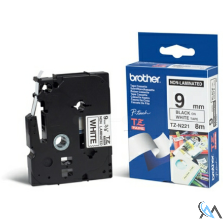 Original Brother TZ-N221 DirectLabel schwarz auf weiss 9mm x 8m