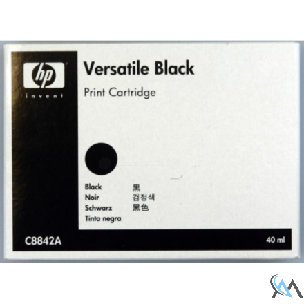 Original HP C8842A Druckkopfpatrone schwarz, Versatile schnelltrocknende Tinte, 220 Seiten 40ml