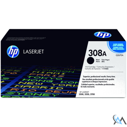 Original HP Q2670A/308A Tonerkartusche schwarz, 6.000 Seiten/5%