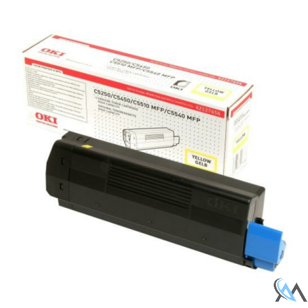 Original OKI 42127454 Toner gelb, 5.000 Seiten/5%