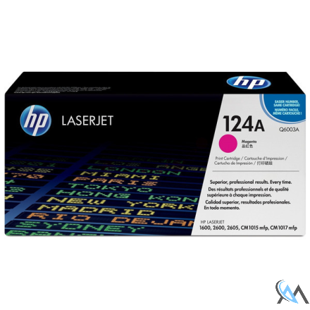 Original HP Q6003A/124A Tonerkartusche magenta, 2.000 Seiten/5%