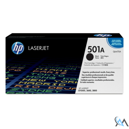 Original HP Q6470A/501A Tonerkartusche schwarz, 6.000 Seiten/5%