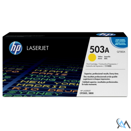 Original HP Q7582A/503A Tonerkartusche gelb, 6.000 Seiten/5%