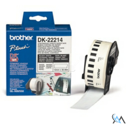 Original Brother DK-22214 DirectLabel Etiketten weiss 12mm x 30,48m