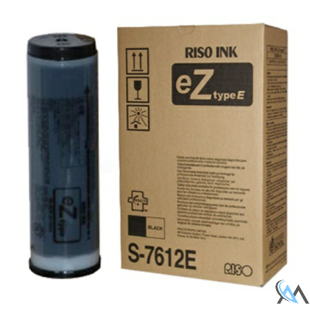 Original Riso S-7612E Tinte schwarz Doppelpack, 2x10.000 Seiten 1000ml VE=2