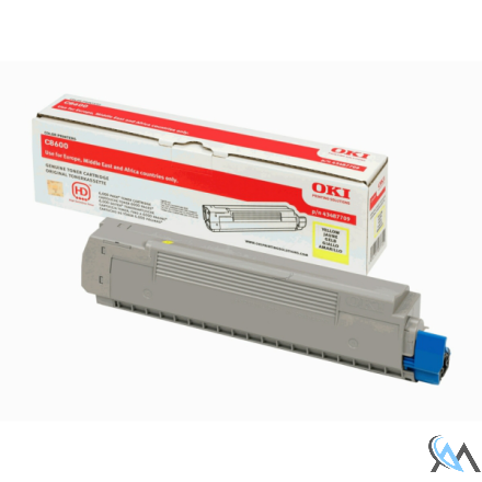 Original OKI 43487709 Toner gelb, 6.000 Seiten/5%