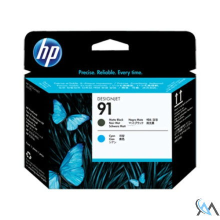 Original HP C9460A/91 Druckkopf schwarz matt + cyan 24ml