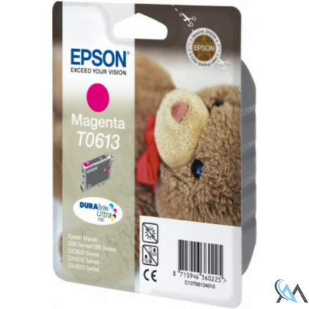 Original Epson C13T06134010/T0613 Tintenpatrone magenta, 250 Seiten/5% 8ml