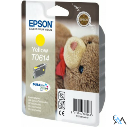 Original Epson C13T06144010/T0614 Tintenpatrone gelb, 250 Seiten/5% 8ml