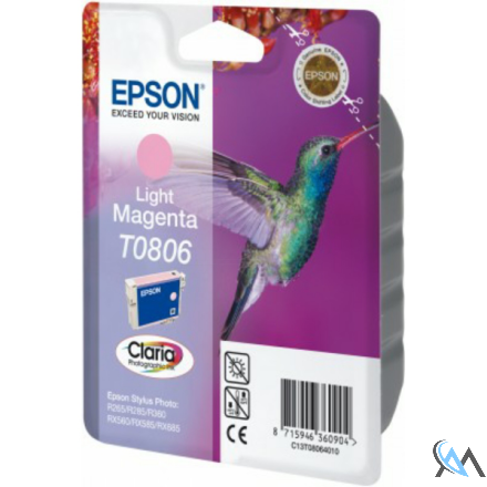 Original Epson C13T08064011/T0806 Tintenpatrone magenta hell, 520 Seiten ISO/IEC 24711 7.4ml